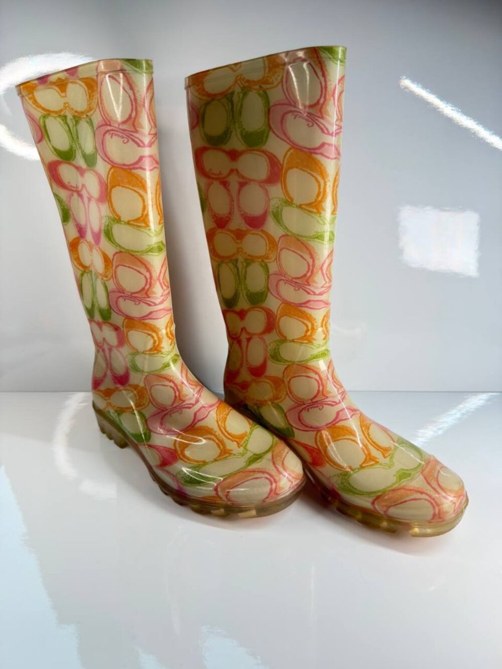 Coach Rubber Rain Boots – Women’s Size 9 - Picture 2 of 15